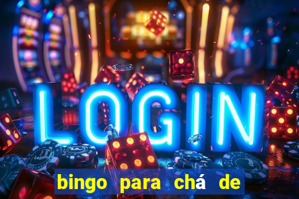 bingo para chá de bebê para imprimir grátis