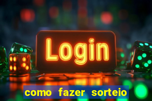 como fazer sorteio de cores online